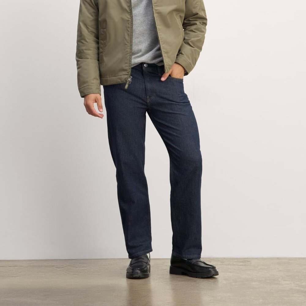 Everlane Men's Selvedge Loose Straight Jean in Indigo Rinse, Size 30x30, Cotton